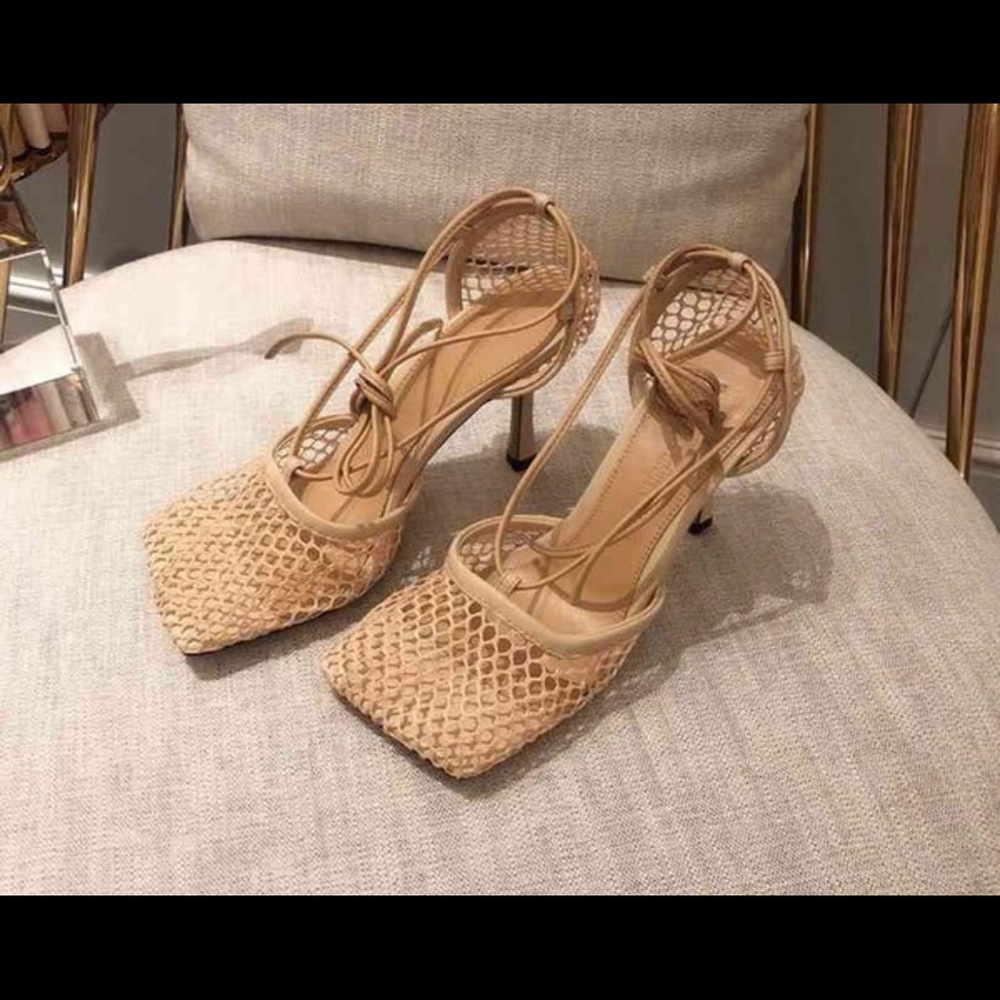 Bottega inspired nude sandals size 40